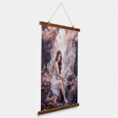 Ethereal Serenity Wandteppich Mit Holzrahmen (Gewinkelt)