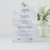 Ethereal Shimmer Save the Date (Stehend Vorderseite)