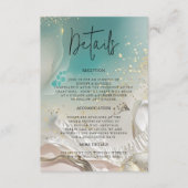 Ethereal Shoreline Minimalist Wedding Details Info Begleitkarte (Vorderseite)