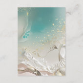 Ethereal Shoreline Minimalist Wedding Details Info Begleitkarte (Rückseite)