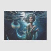 Ethereal Siren Moonlit Mermaid Decoupage Seidenpapier (Vorderseite)