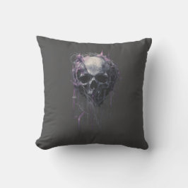 Ethereal Skull Abstract Grunge Dark Art Kissen