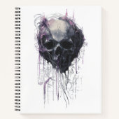 Ethereal Skull Abstract Grunge Dark Art Notizblock (Vorderseite)