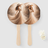 Ethereal Slavic Water Nymph Wedding Program Fan  Fächer (Vorne und Hinten)