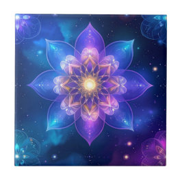 Ethereal Space Lotus Tile Fliese
