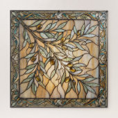 Ethereal Stained Glass Olive Branch Puzzle (Horizontal)