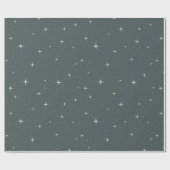 Ethereal Starry Night Celestial Aquamarin Sky Geschenkpapier (Flach)