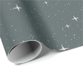 Ethereal Starry Night Celestial Aquamarin Sky Geschenkpapier (Rolleneckpunkt)