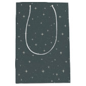 Ethereal Starry Night Celestial Aquamarin Sky Mittlere Geschenktüte (Vorderseite)
