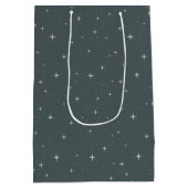 Ethereal Starry Night Celestial Aquamarin Sky Mittlere Geschenktüte (Rückseite)