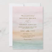 Ethereal Sunset Rustic Elegant QR Code Wedding Einladung (Vorderseite)