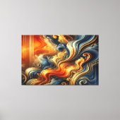 Ethereal Swirl Symphony - Fluid Art Masterpiece Leinwanddruck (Vorderseite)