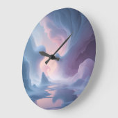 Ethereal Traumscape - Surreal Pastel Fantasy Art Große Wanduhr (Winkel)