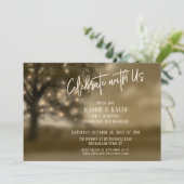 Ethereal Tree w Lights Celebrate mit US-Empfang Einladung (Stehend Vorderseite)