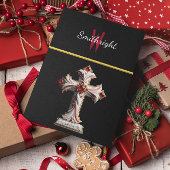 Ethereal-Tribut: Graviertes Kreuz auf schwarz Postkarte