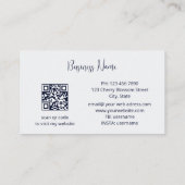 Ethereal Turquoise Gold Blume Visitenkarte (Rückseite)