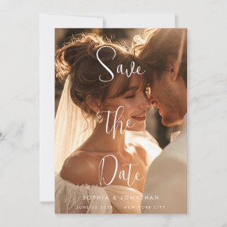 Ethereal und Romantische flache Save The Date Kart