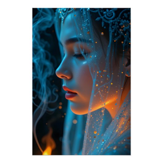 Ethereal Veiled Serenity Poster (Vorderseite)