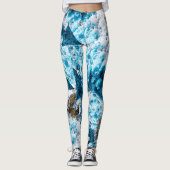 Ethereal Velocity: Geometric Cloud & Arrow Fusion Leggings (Vorderseite)