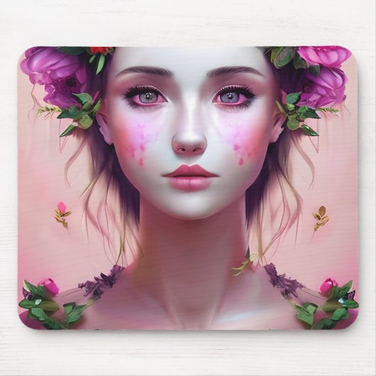 Ethereal verzaubert Märchen Schöne Frau Mousepad (Vorne)