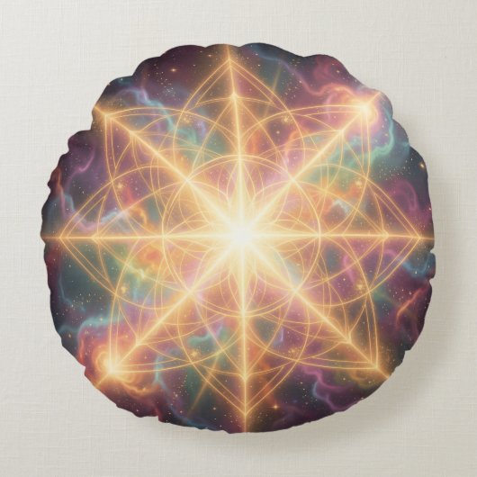 Ethereal Vision – Beyond Reality54 Rundes Kissen (Vorderseite)