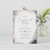 Ethereal Wasserfarbe in Wisteria Engagement Party Einladung (Stehend Vorderseite)