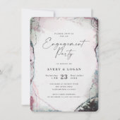 Ethereal Wasserfarbe in Wisteria Engagement Party Einladung (Vorderseite)