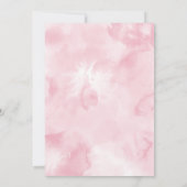 Ethereal Wasserfarbe Rosa Probe Abendessen Einladung (Rückseite)