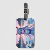 Ethereal Water Anime Catgirl Gepäckanhänger (Vorderseite Vertikal)