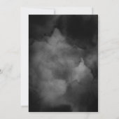 Ethereal Watercolor Black Moody Brautparty Einladung (Rückseite)