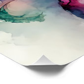 Ethereal Watercolor Cat Poster (Ecke)