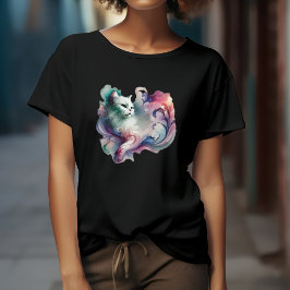 Ethereal Watercolor Cat T-Shirt
