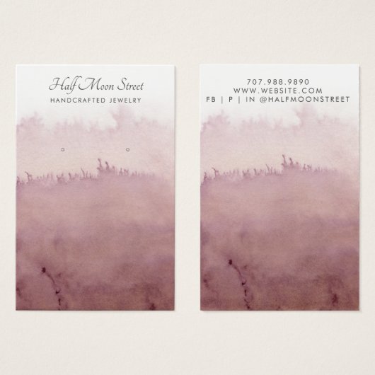 Ethereal Watercolor Earring Juwelier Display Card (Vorne & Hinten)