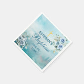 Ethereal Watercolor Nature Baptism Decor Serviette (Ecke)