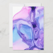 Ethereal Wave Baby Dusche Einladungen Lila Girl (Rückseite)