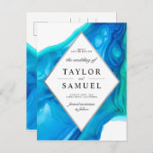 Ethereal Wave Beach Island Save the Date Postcard Einladungspostkarte (Vorne/Hinten)