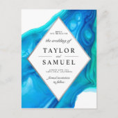 Ethereal Wave Beach Island Save the Date Postcard Einladungspostkarte (Vorderseite)