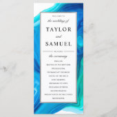 Ethereal Wave Hochzeit Zeremonie Programm Strand (Vorderseite)