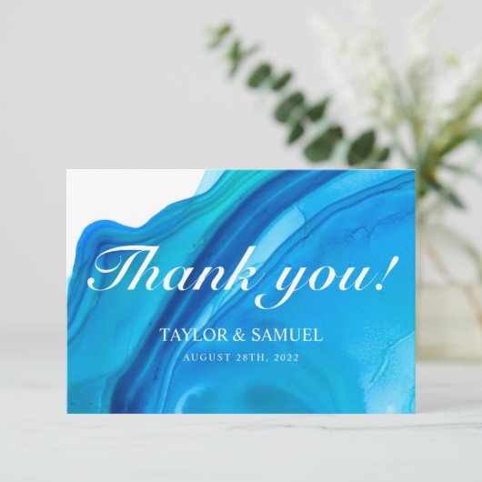 Ethereal Wave Wedding danke Ihnen Karten (Stehend Vorderseite)