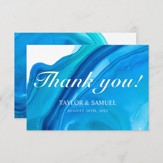 Ethereal Wave Wedding danke Ihnen Karten (Vorne/Hinten)