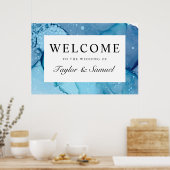 Ethereal Wave Wedding Welcome Sign V07 Poster (Küche)