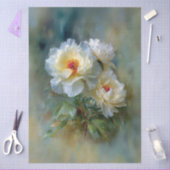 Ethereal White Peonies in Bloom Seidenpapier (Basteln)
