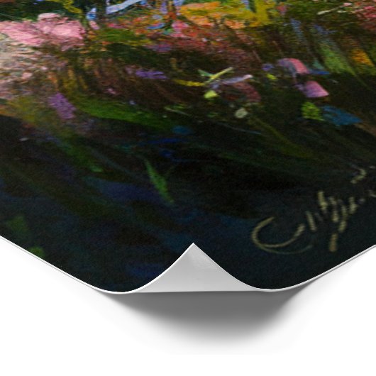 *~* Ethereal Wilde Blume Art Pond Lily Pads TV2 Poster (Ecke)