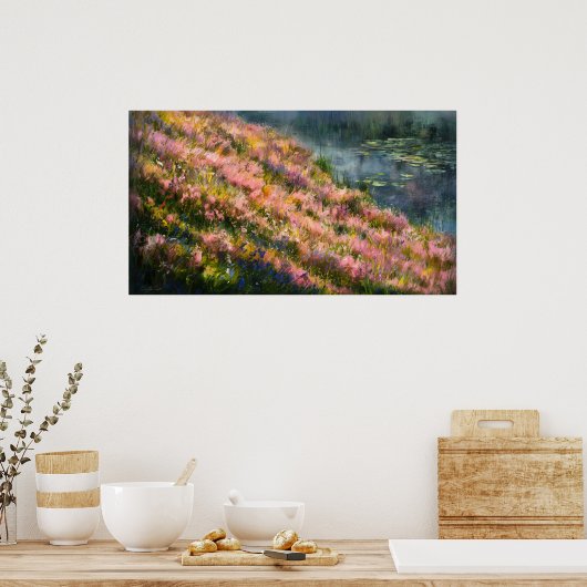 *~* Ethereal Wilde Blume Art Pond Lily Pads TV2 Poster (Küche)