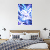 Ethereal Winged Unicorn of Light  | ManJiangHong F Leinwanddruck (Insitu (Schlafzimmer))