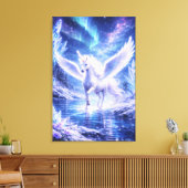 Ethereal Winged Unicorn of Light  | ManJiangHong F Leinwanddruck (Insitu (Wohnzimmer))