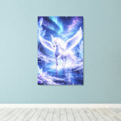 Ethereal Winged Unicorn of Light  | ManJiangHong F Leinwanddruck (Insitu (Holzboden))