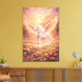 Ethereal Winged Unicorn of Light  | ManJiangHong F Leinwanddruck (Insitu (Wohnzimmer))
