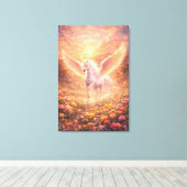 Ethereal Winged Unicorn of Light  | ManJiangHong F Leinwanddruck (Insitu (Holzboden))