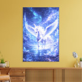 Ethereal Winged Unicorn of Light | ManJiangHong F Leinwanddruck (Insitu (Wohnzimmer))